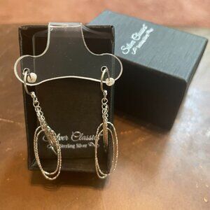 Sterling Silver Dangling Loops in Loops Earrings